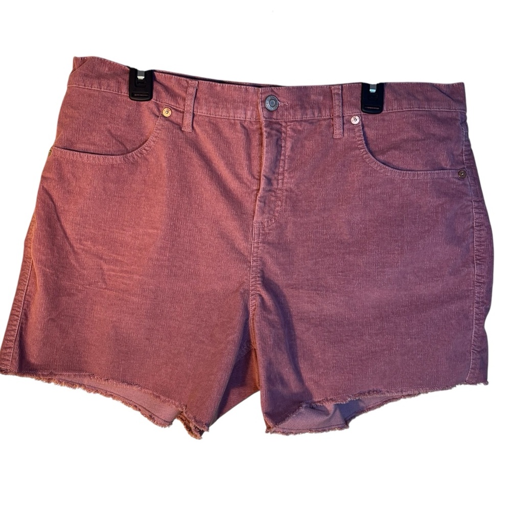 GAP Dusty Rose Corduroy Shorts with‎ Frayed Hem Size 16